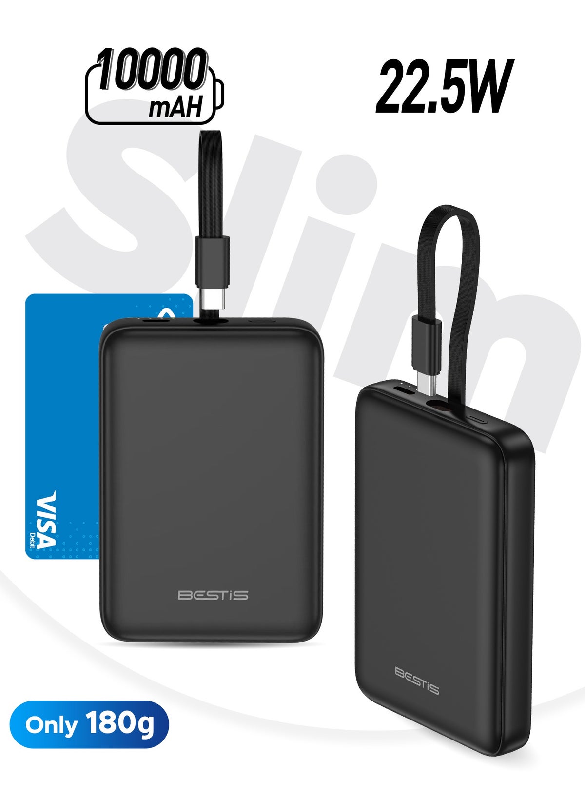 BESTIS BESTIS Mini Power Bank usbc 22.5W 10000mAh 10.2x6.9x1.8cm Z19269BF1A9EBCDAF116DZ
