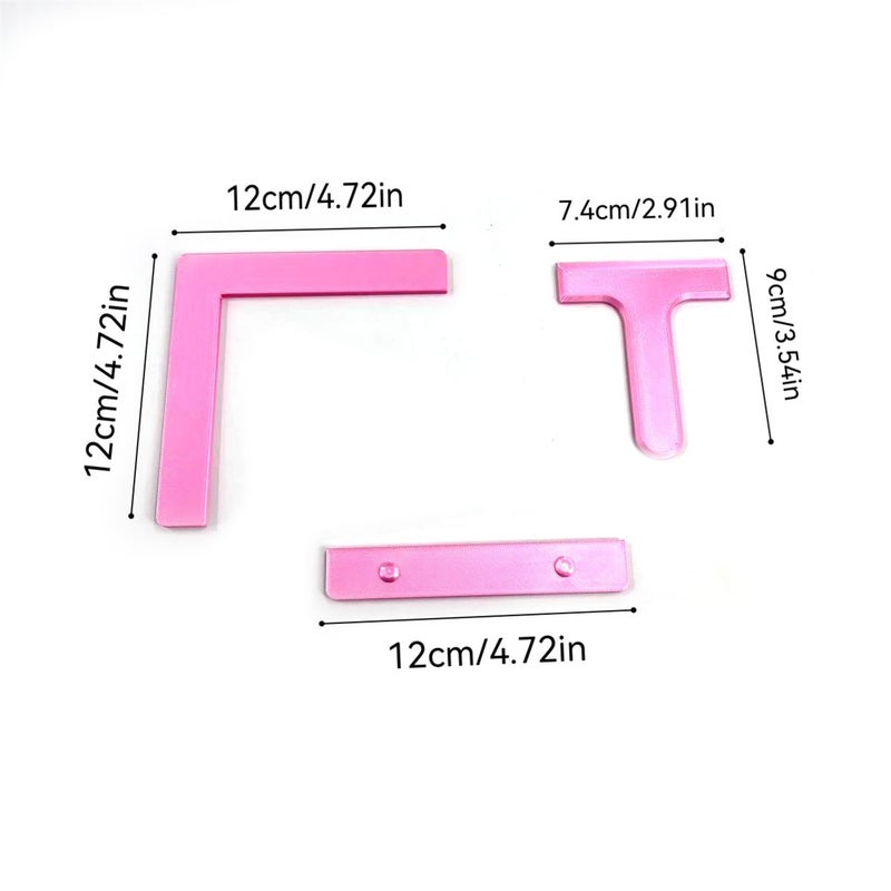 Diamond Painting Alignment Tools Set Horizontal Ruler Right Angle Ruler Pusher Tool For Accurate Diamond Positioning On Canvas - Image 2