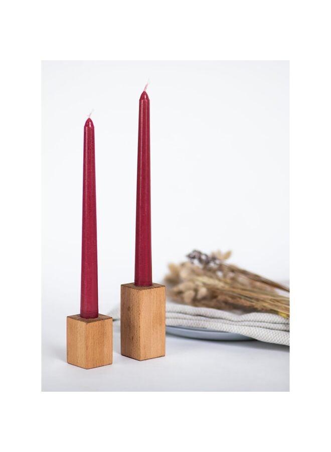 14 شمعة مدببة، بدون دخان، مثالية لحفلات أعياد الميلاد، وحفلات الزفاف، وحفلات العشاء، وديكور المنزل، طولها 10 بوصات (حمراء) - Image 5