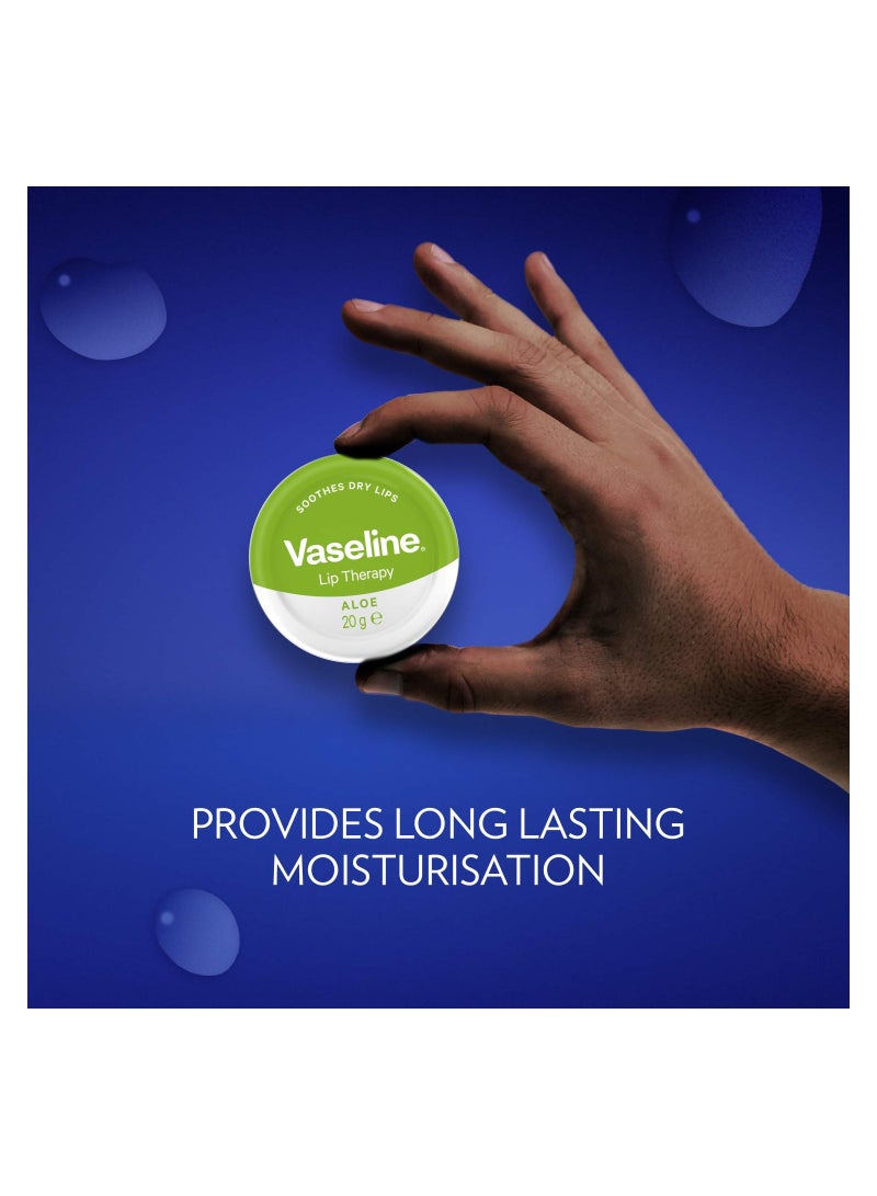 فازلين علاج الشفاه الألوة فيرا بلسم الشفاه القصدير 20g - Image 5
