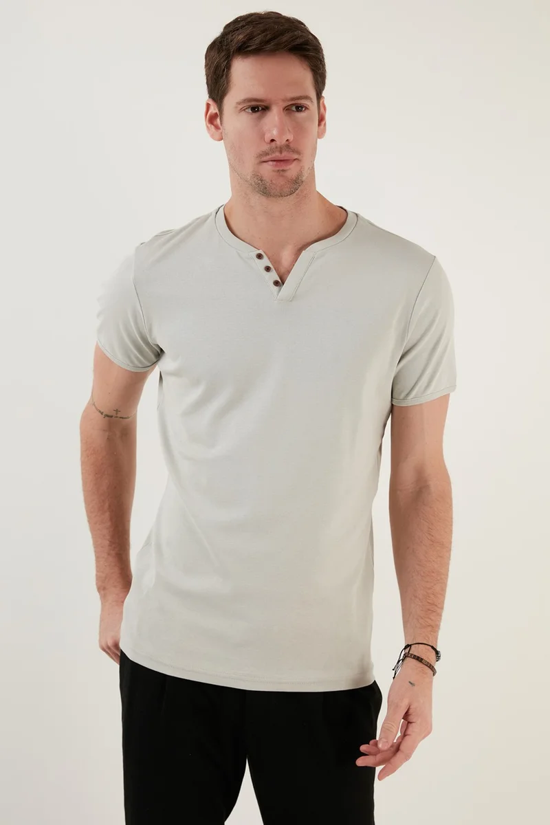 Buratti 100% Cotton V-Neck Slim Fit T Shirt Men's T SHIRT 5902122