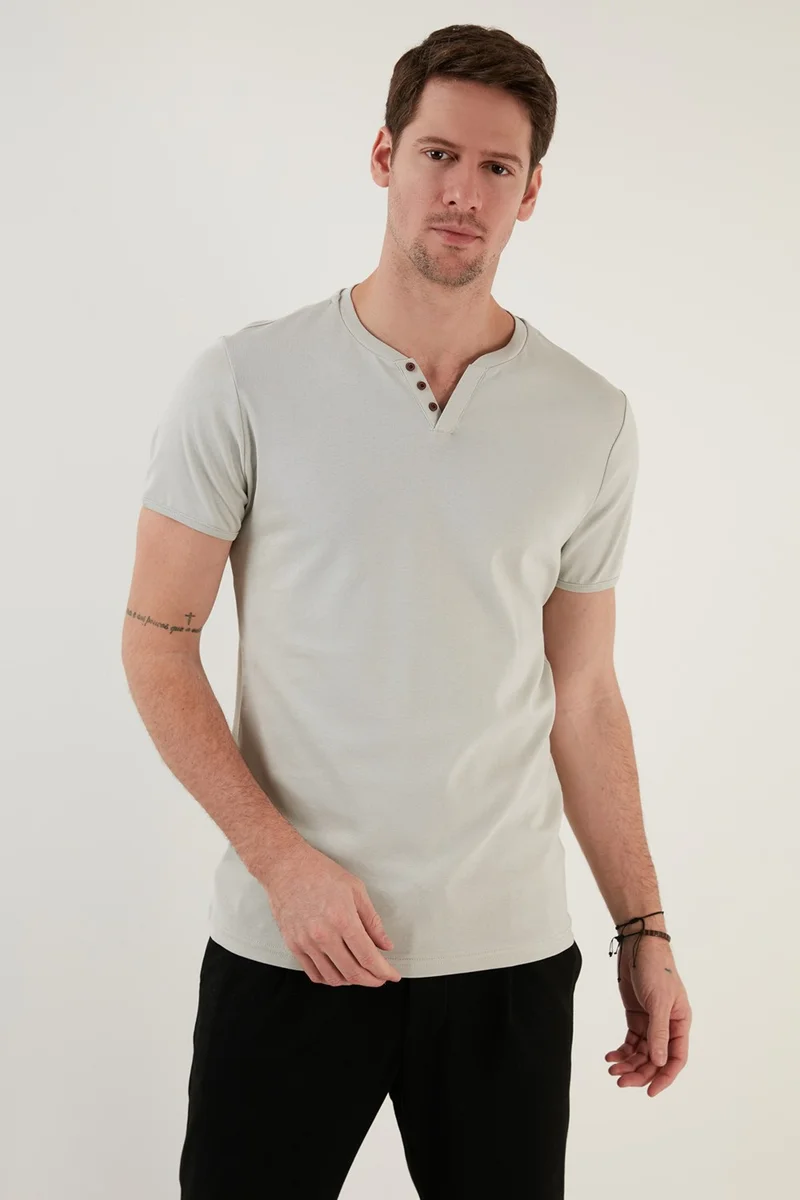 Buratti 100% Cotton V-Neck Slim Fit T Shirt Men's T SHIRT 5902122