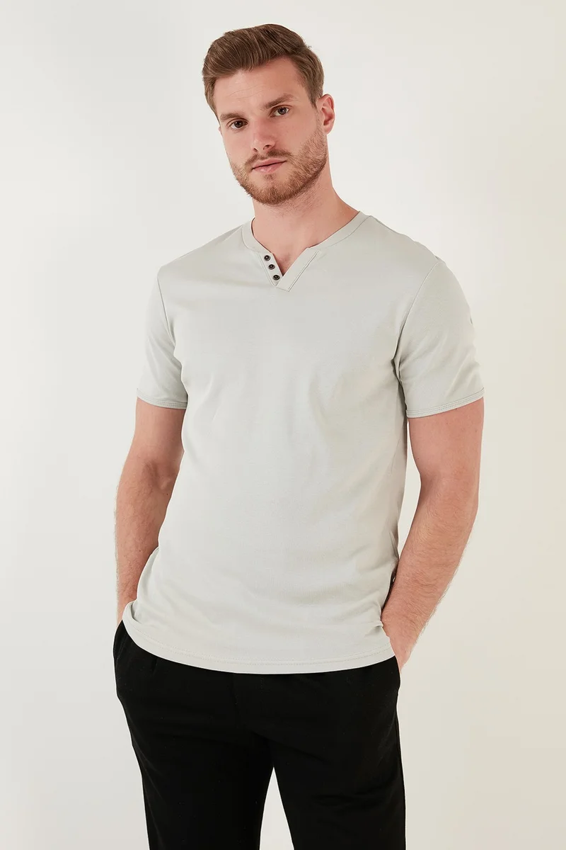 Buratti 100% Cotton V-Neck Slim Fit T Shirt Men's T SHIRT 5902122