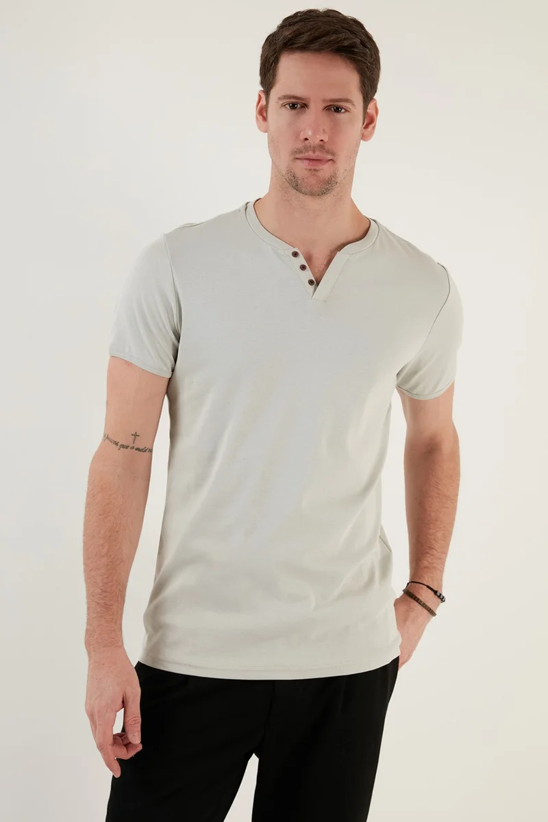 Buratti 100% Cotton V-Neck Slim Fit T Shirt Men's T SHIRT 5902122