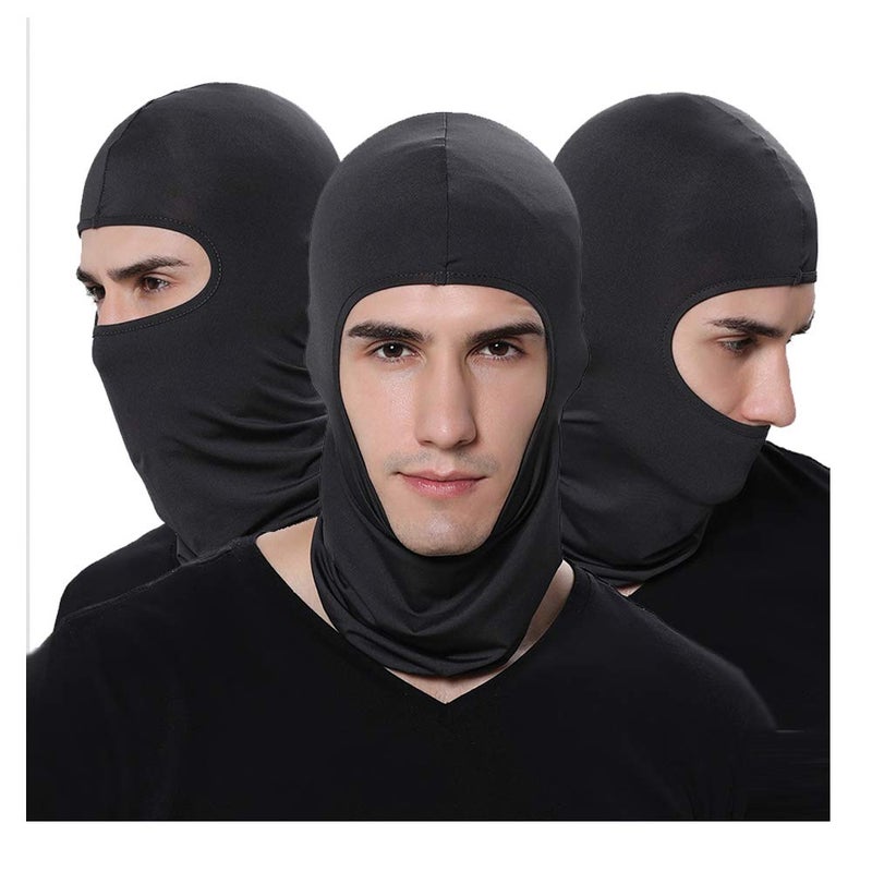 Generic LEAGY 2Pack Candy Color Ultra Thin Ski Face Mask Great Under A Bike Warm Balaclava Hood, Ski Mask Balaclava Hood Skullies Beanies Black  - Image 2