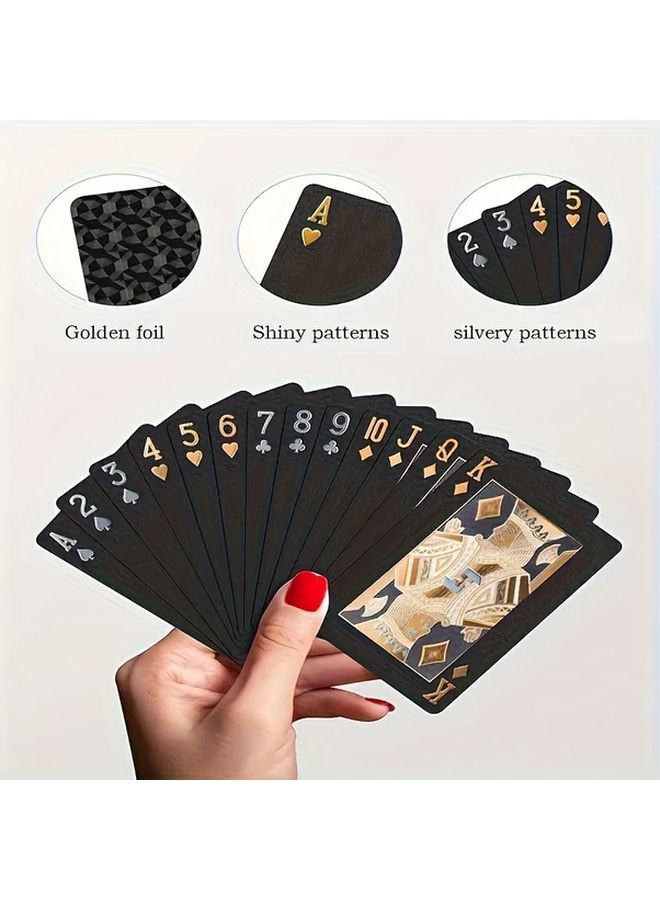 مجموعة ورق البوكر الذهبي الفاخر 55 ورقة أوراق لعب بلاستيكية مقاومة للماء - Image 5