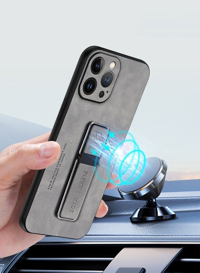 عام غطاء هاتف لفيفو V60، غلاف لفيفو V60 مع حامل معدني مغناطيسي، غلاف سيليكون ناعم من TPU مقاوم للصدمات للرجال والنساء، غلاف من جلد PU زغبي. - Image 2