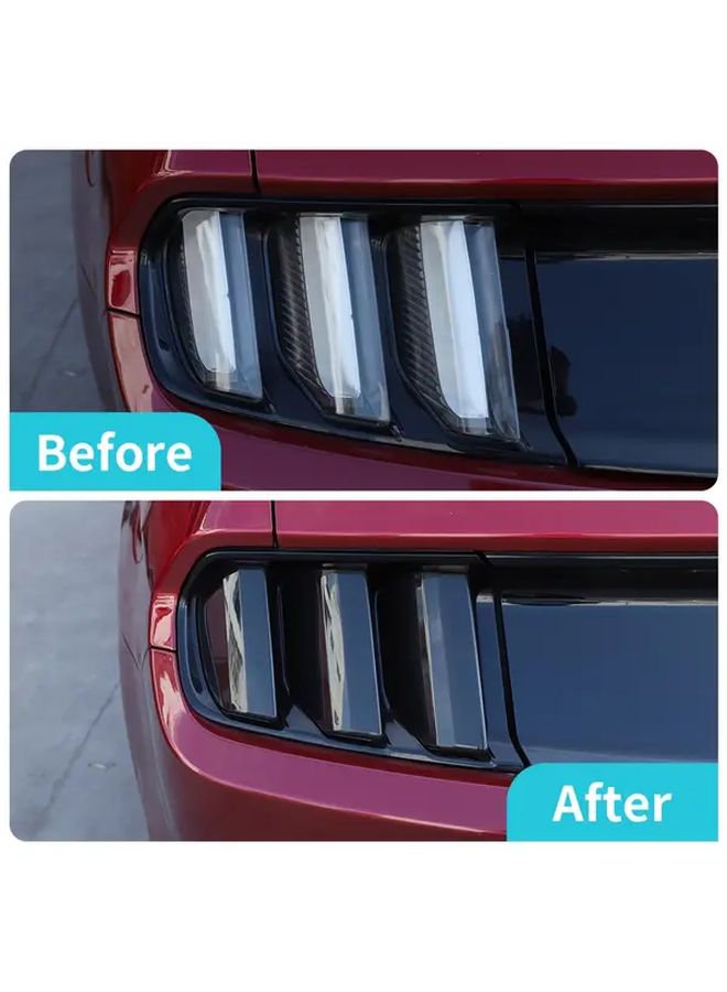 Smoked Black Tail Light Lamp Cover Guard Trim Bezels ABS Fit For Mustang 2015 2016 2017 - Image 3