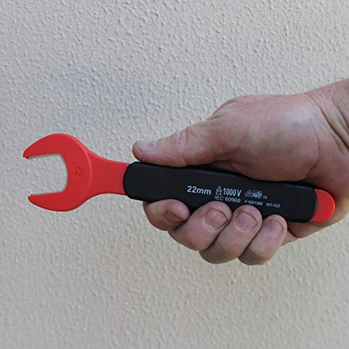 Rhino Insulated Open End Spanner Set 1000V 18 Piece Metric Wrench Kit 7mm - 24mm - Image 4