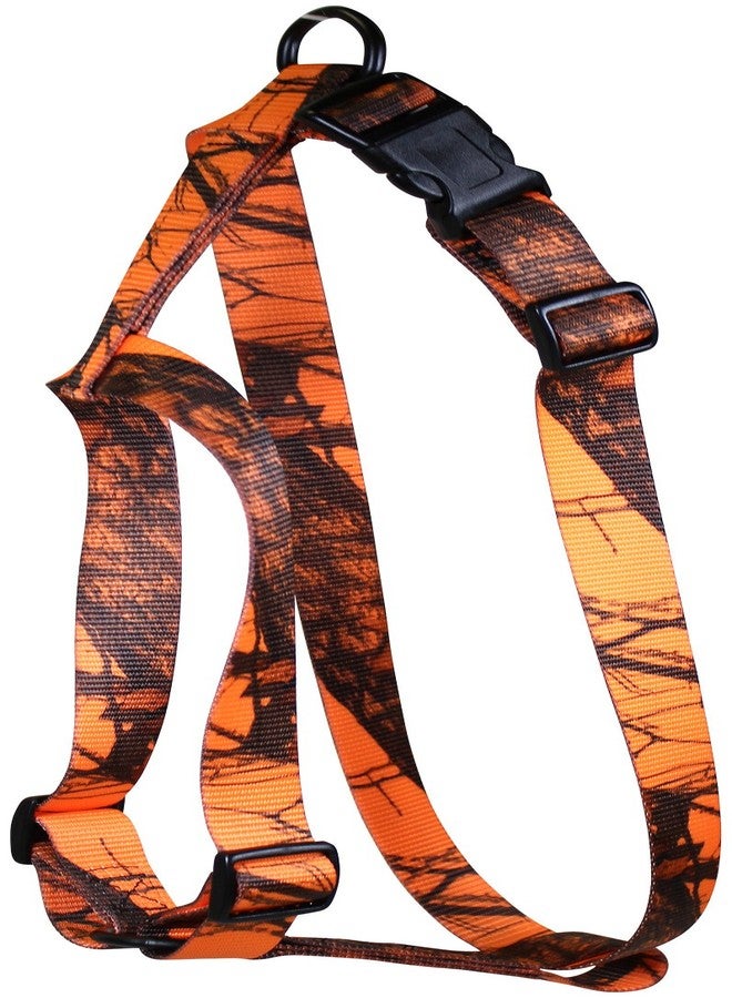 OmniPet Kwik Klip Adjustable Nylon Pet Harness, Small, Mossy Oak Blaze Orange Camouflage