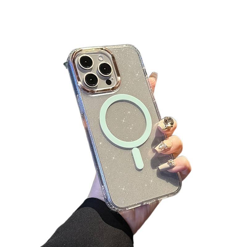غطاء MagSafe بAcrylic لـ iPhone 17 / 17 Air / 17 Pro / 17 Pro Max مع حماية من السقوط ومقاوم لبصمات الأصابع مع مقاوم للصدمات مع مغناطيسي قوي مع مسحوق لامع باللون أزرق من الأكريليك. - Image 1