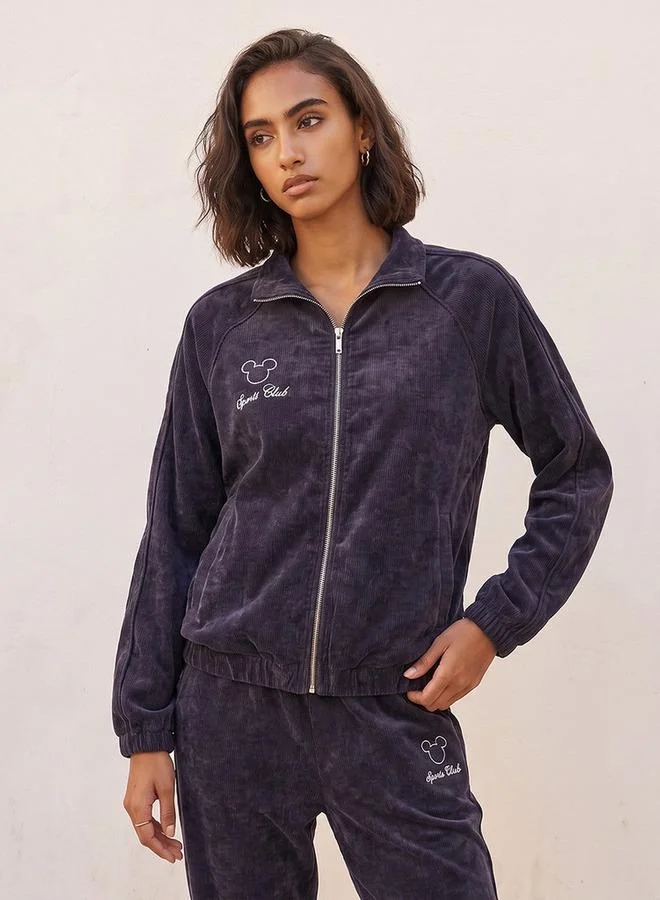 SP Characters Mickey Mouse Bomber Jacket with Zip Closure