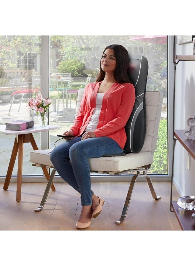 هوميديكس وسادة كرسي التدليك Homedics SENSA Touch بتقنية "شياتسو" للرقبة والظهر؛ تساعد في تخفيف التوتر في الرقبة والظهر، وتتميز بتصميم خفيف الوزن ومناسب للاستخدام في المنزل أو المكتب. - Image 5