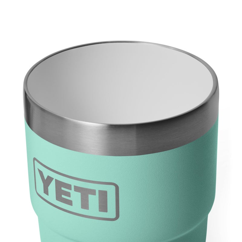YETI كوب قهوة معزول بسعة 8 أونصات من ييتي رامبلر مع غطاء - كوب قهوة مزدوج الجدار قابل للتكديس - بطانة سيراميك دُورا سِب - تصميم مناسب للمحترفين - مصنوع من الفولاذ المقاوم للصدأ - آمن في غسالة الصحون، لون البحر - Image 5