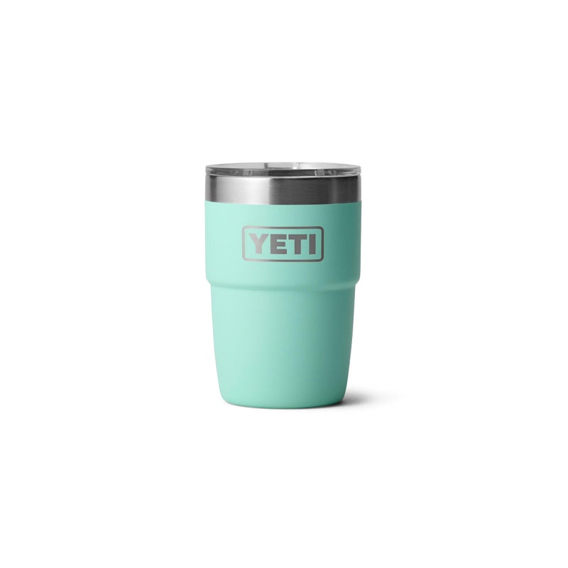 YETI كوب قهوة معزول بسعة 8 أونصات من ييتي رامبلر مع غطاء - كوب قهوة مزدوج الجدار قابل للتكديس - بطانة سيراميك دُورا سِب - تصميم مناسب للمحترفين - مصنوع من الفولاذ المقاوم للصدأ - آمن في غسالة الصحون، لون البحر - Image 1