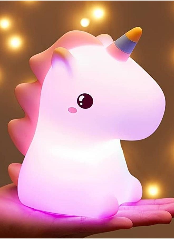 Generic - Unicorn Night Lights for Girls Bedroom,16 Colors Cute Night Light for Kids, LED Rechargeable Unicorn Lamp, Unicorns Gifts for Girls Night Light, Silicone Night Light Kids Cute Kawaii Stuff - Image 1