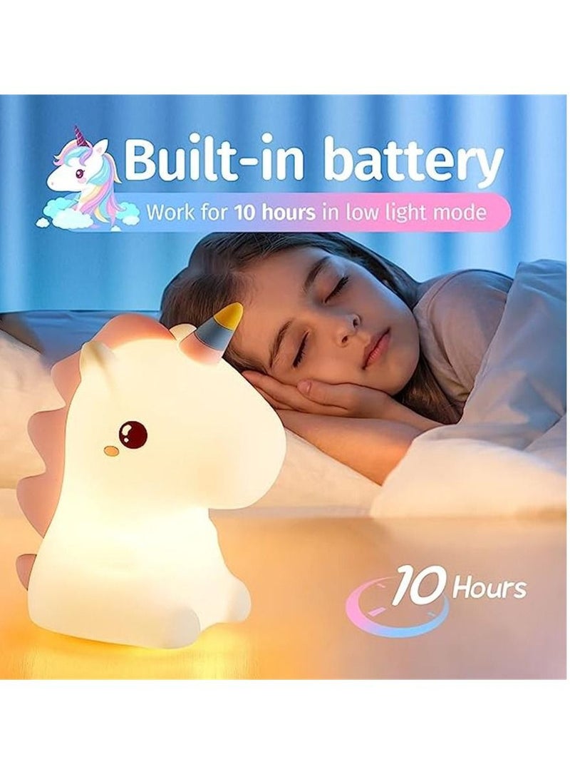Generic - Unicorn Night Lights for Girls Bedroom,16 Colors Cute Night Light for Kids, LED Rechargeable Unicorn Lamp, Unicorns Gifts for Girls Night Light, Silicone Night Light Kids Cute Kawaii Stuff - Image 1
