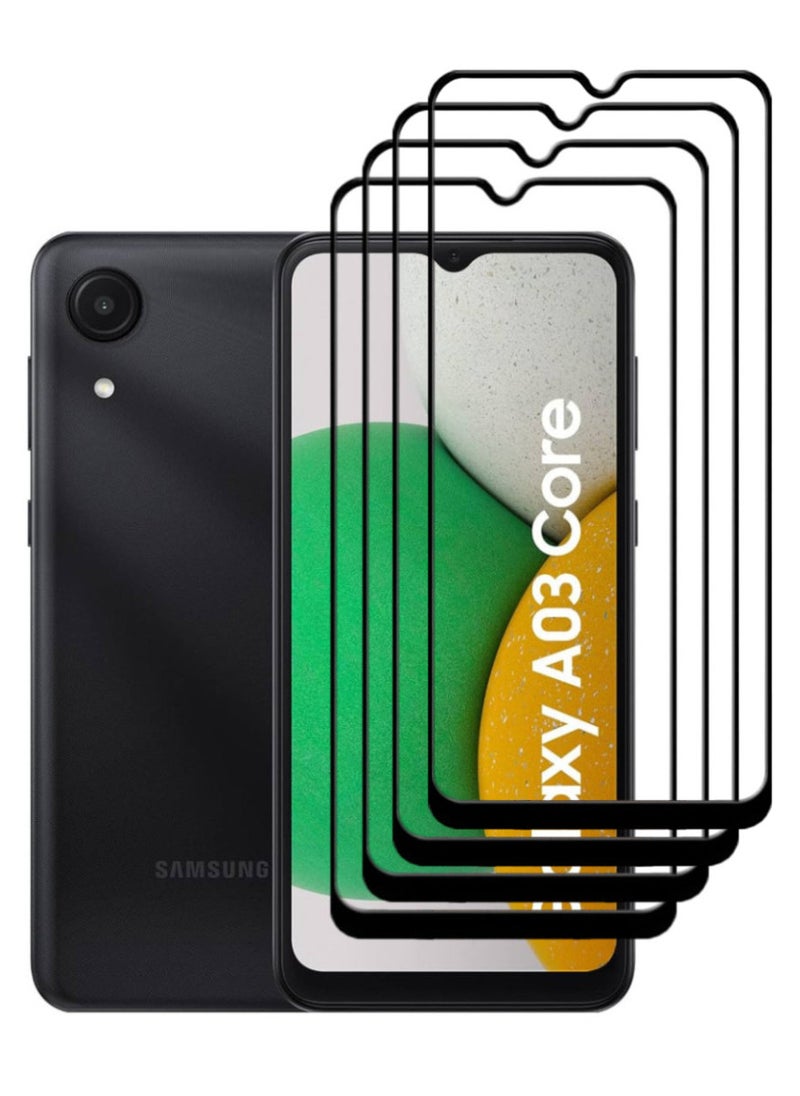 ACLIX 4 Pieces Antistatic ESD Dustproof Premium Quality High Definition Tempered Glass Screen Protector Designed For Samsung Galaxy A03 Core - Image 1