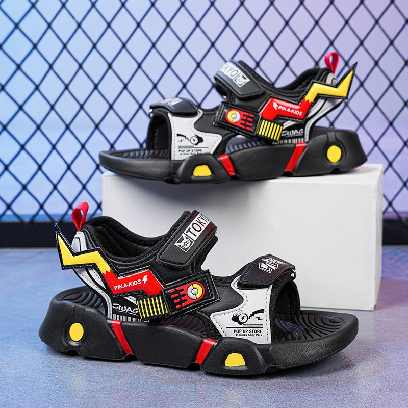 Children'S Sandals 2023 Summer Lightweight Children'S Casual Shoes Big Kids Handsome Non-Slip Soft-Soled Student'S Beach Shoes - Image 4