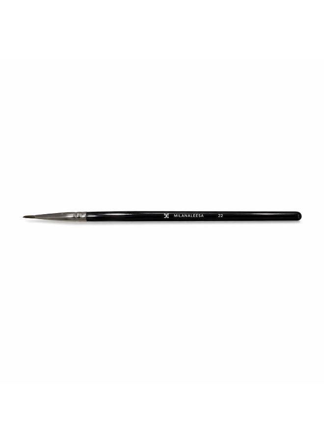 Fine Eyeliner Brush – Ultra Thin Precision Eyeliner Brush for Gel, Liquid & Cream Liner – Detail Eye Makeup Brush for Sharp Wings & Defined Lines – Milana Leesa - Image 1