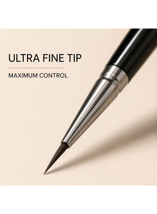Fine Eyeliner Brush – Ultra Thin Precision Eyeliner Brush for Gel, Liquid & Cream Liner – Detail Eye Makeup Brush for Sharp Wings & Defined Lines – Milana Leesa - Image 4