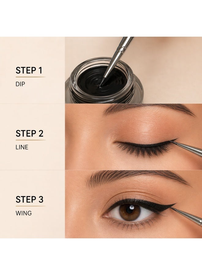 Fine Eyeliner Brush – Ultra Thin Precision Eyeliner Brush for Gel, Liquid & Cream Liner – Detail Eye Makeup Brush for Sharp Wings & Defined Lines – Milana Leesa - Image 5
