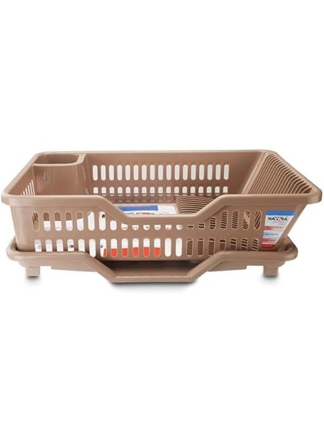 Kitchen sink with water filter base Practical design for drying dishes without mess Quick water drainage Ideal for organizing the kitchen and maintaining cleanliness Beige - Image 4