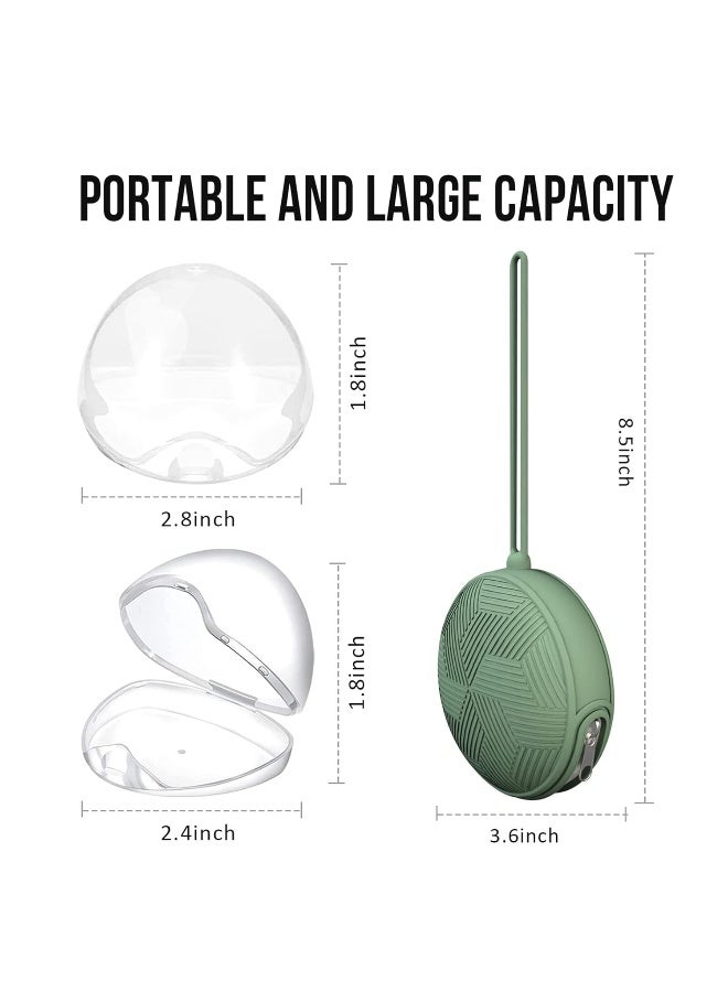 Smlpuame Pacifier Holder Case,BPA Free Portable Pacifier Storage Container,Silicone Baby Pacifier Cover Pouch for Diaper Bag Stroller,Travel Outdoor Activities,Easy to Clean(Pink) - Image 2