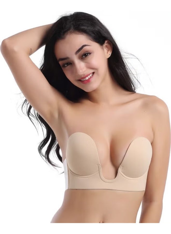 Low-cut Bra with Self-Adhesive Back Band - Image 1