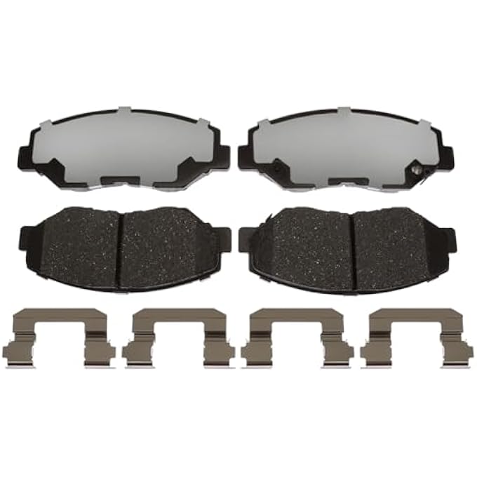 ريحني مجموعة وسادات فرامل أمامية سيراميكية بديلة من Raybestos Premium Element3 EHTTM لطرازات هوندا أكورد مختارة من طراز سيفيك CRVElementFit لعام EHT914H - Image 3