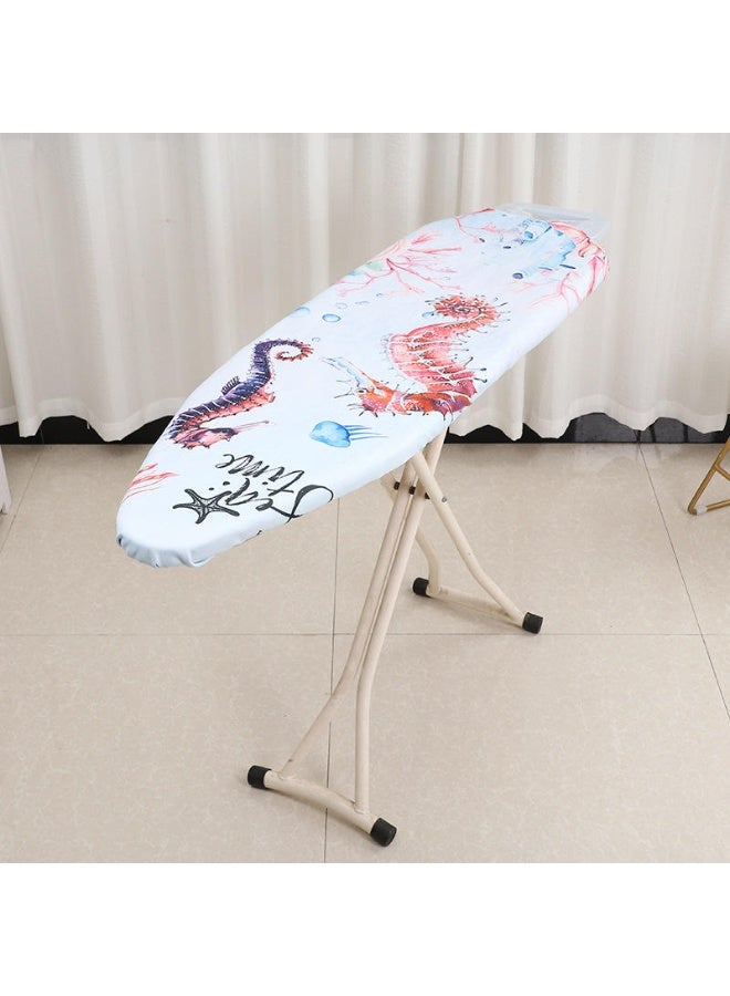 Extra Thick Professional Ironing Board Cover 140x50 cm Heavy Duty 100% Cotton Replacement Cover Heat Reflective Padded Ironing Board Pad with Elastic Cord Drawstring Secure Fit Scorch and Tear Resistant Modern Floral Bird Pattern for Fast Wrinkle Free Ironing Fits All Large Standard Ironing Boards Machine Washable Home Office Travel Use Luxury Oxford Fabric Ironing Mat - Image 5