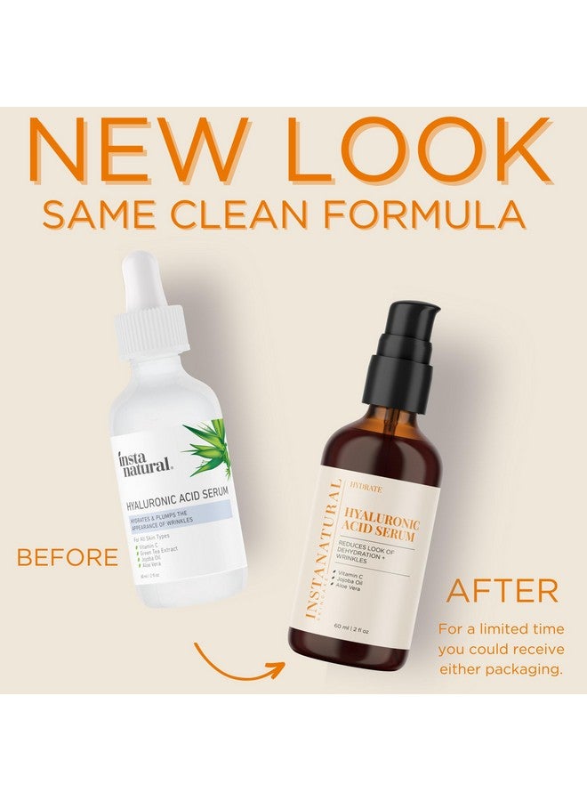 Instanatural Hyaluronic Acid Face Serum Brightens Hydrates Reduces The Look Of Fine Lines And Wrinkles With Vitamin C Jojoba Oil And Aloe Vera 2 Fl Oz - Image 3