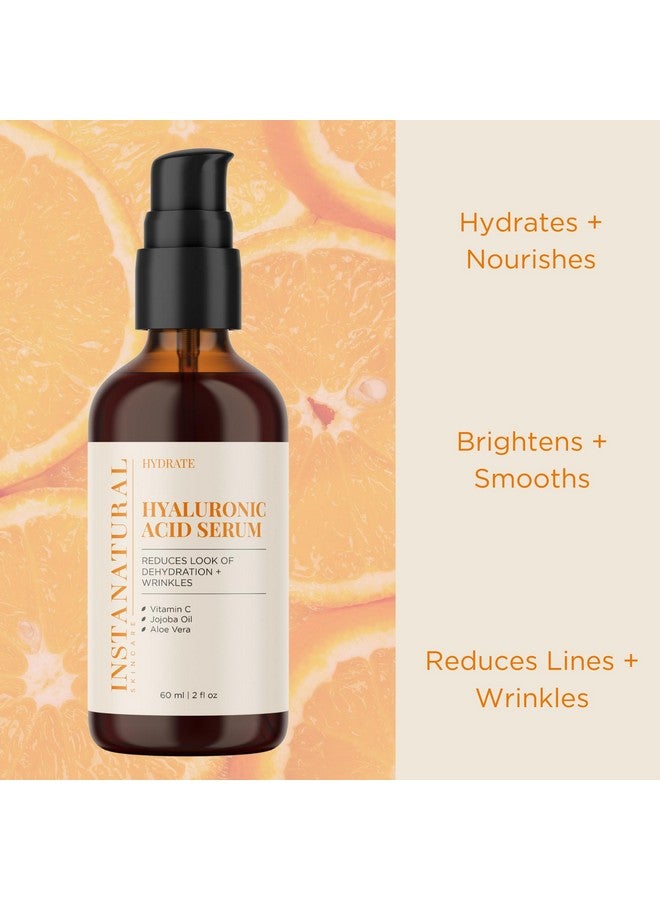 Instanatural Hyaluronic Acid Face Serum Brightens Hydrates Reduces The Look Of Fine Lines And Wrinkles With Vitamin C Jojoba Oil And Aloe Vera 2 Fl Oz - Image 5
