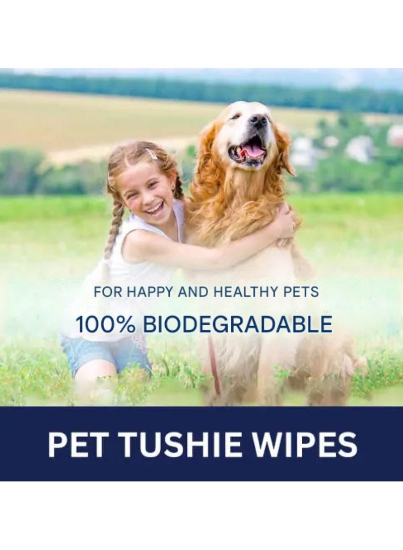 Pet Clean Lavender Chamomile Tushy Wipes Gentle Care For Dogs And Pet Cats 50 Pieces Pack - Image 3