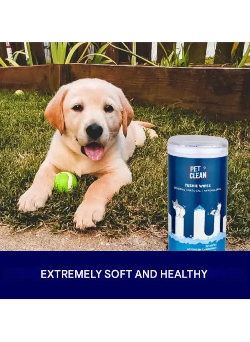 Pet Clean Lavender Chamomile Tushy Wipes Gentle Care For Dogs And Pet Cats 50 Pieces Pack - Image 5