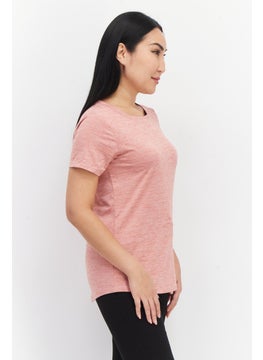 Eddie Bauer Women Round Neck Short Sleeve Heather T-Shirt, Old Rose  - Image 2