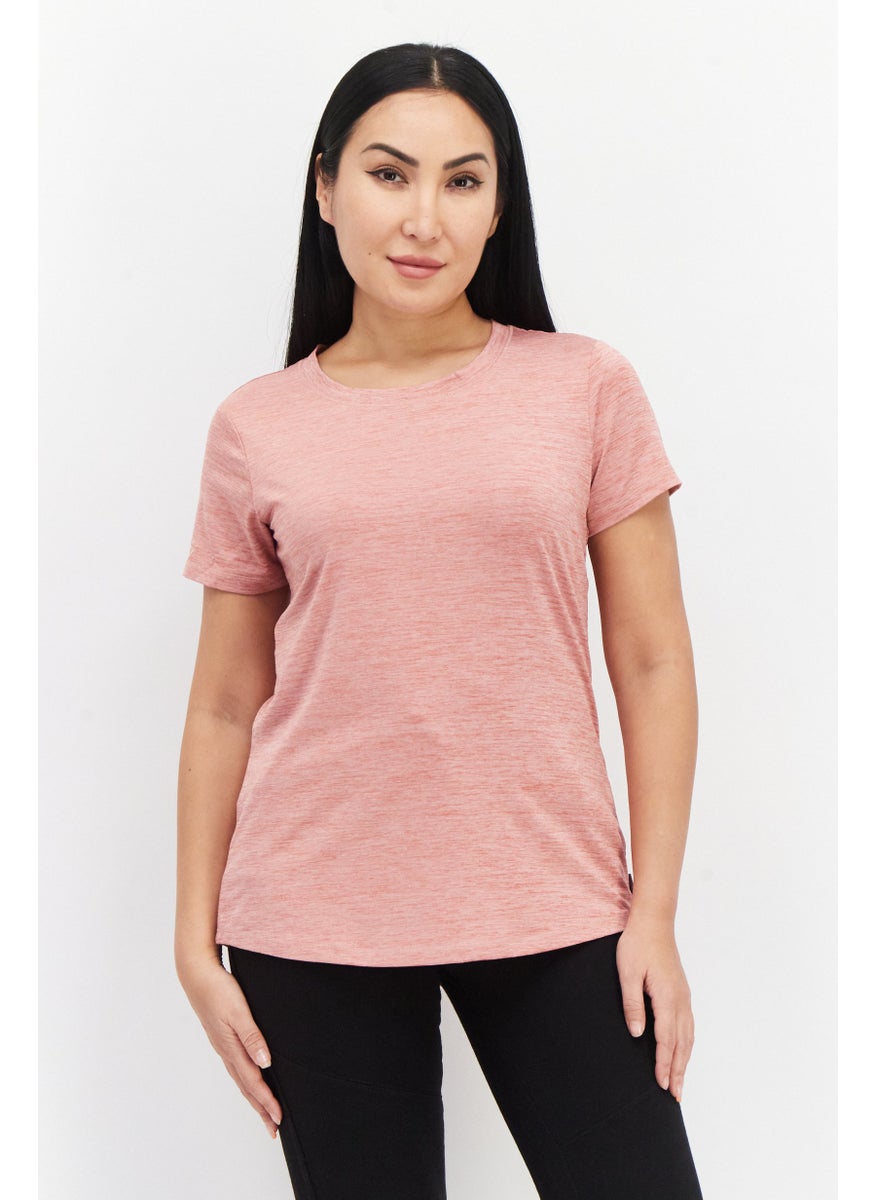 Eddie Bauer Women Round Neck Short Sleeve Heather T-Shirt, Old Rose  - Image 1