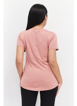 Eddie Bauer Women Round Neck Short Sleeve Heather T-Shirt, Old Rose  - Image 3