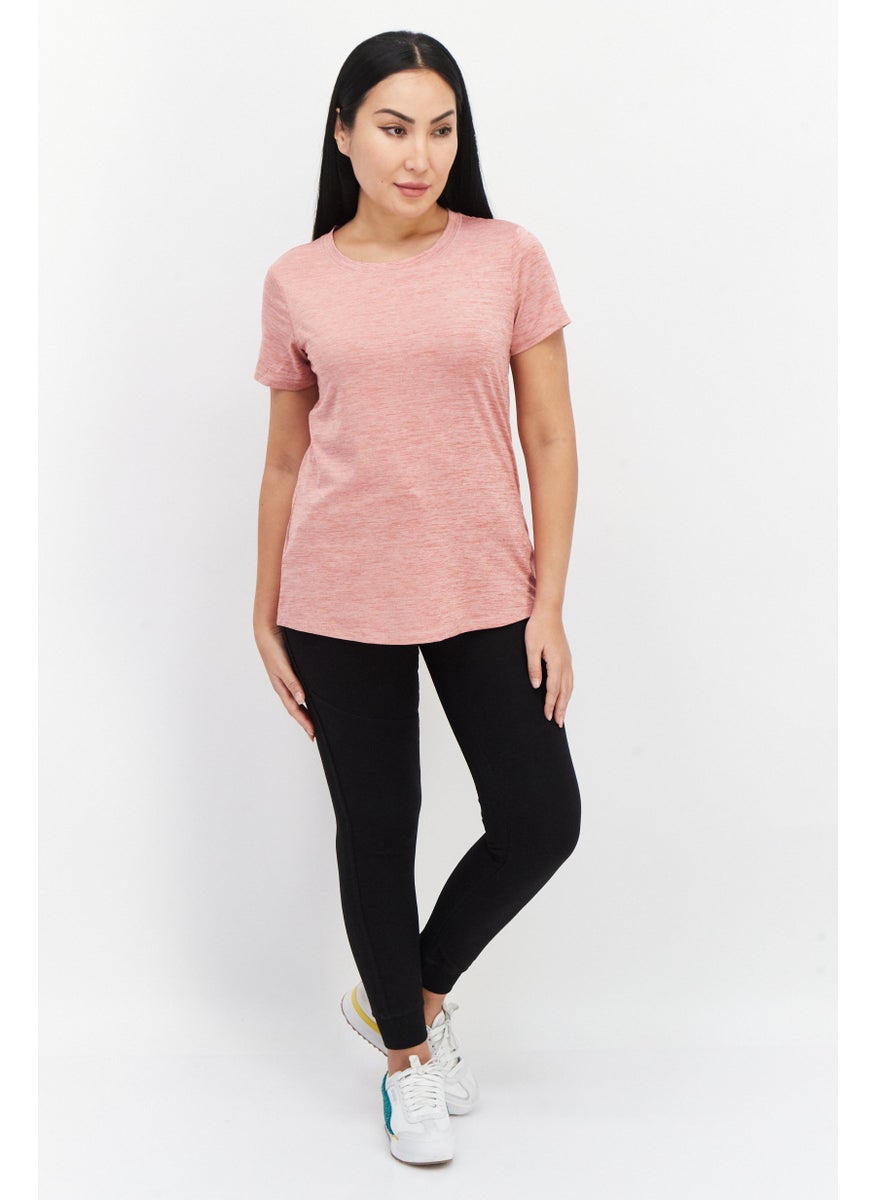 Eddie Bauer Women Round Neck Short Sleeve Heather T-Shirt, Old Rose  - Image 4