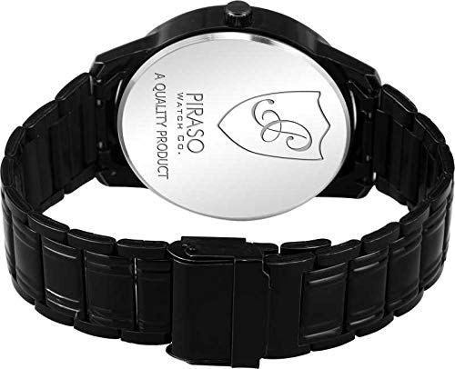 PIRASO Luxury Analogue Men's Watch(Black Dial Black Colored Chain)-D&D 14 Black CK - Image 4