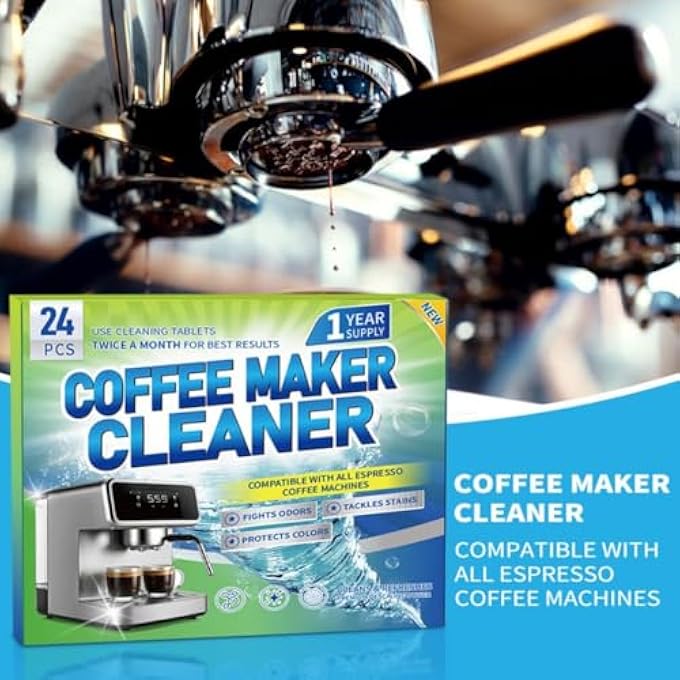 ريحني ماكينة القهوة مزيل الترسبات أقراص مصففة 24 عبوة منظفة متوافقة مع بريفيل نسبريسو نينجا فيليبس ميلي ديلونغي المزيد - Image 2