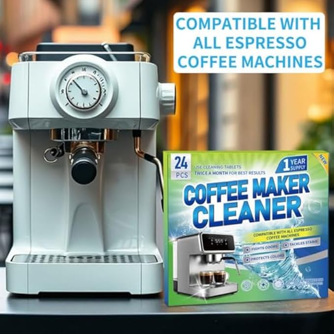ريحني ماكينة القهوة مزيل الترسبات أقراص مصففة 24 عبوة منظفة متوافقة مع بريفيل نسبريسو نينجا فيليبس ميلي ديلونغي المزيد - Image 3