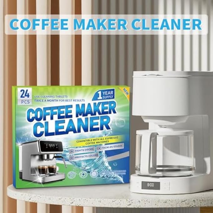 ريحني ماكينة القهوة مزيل الترسبات أقراص مصففة 24 عبوة منظفة متوافقة مع بريفيل نسبريسو نينجا فيليبس ميلي ديلونغي المزيد - Image 5