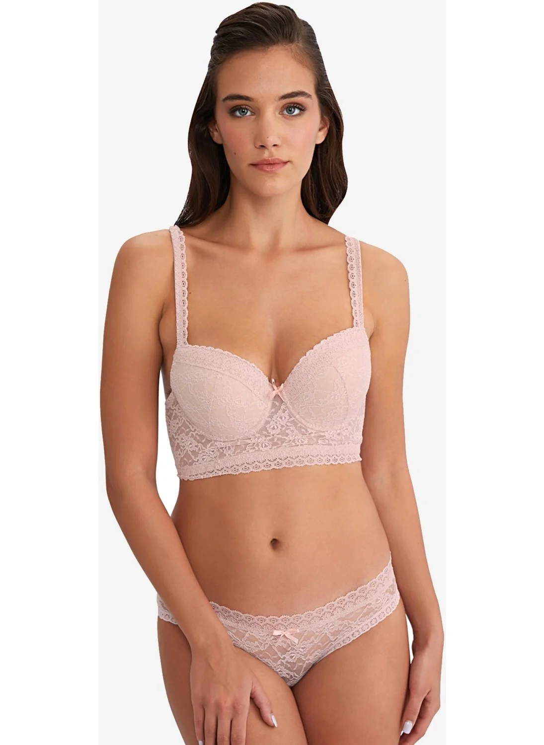 Ayyıldız 364 Powder Push-Up Bustier Set