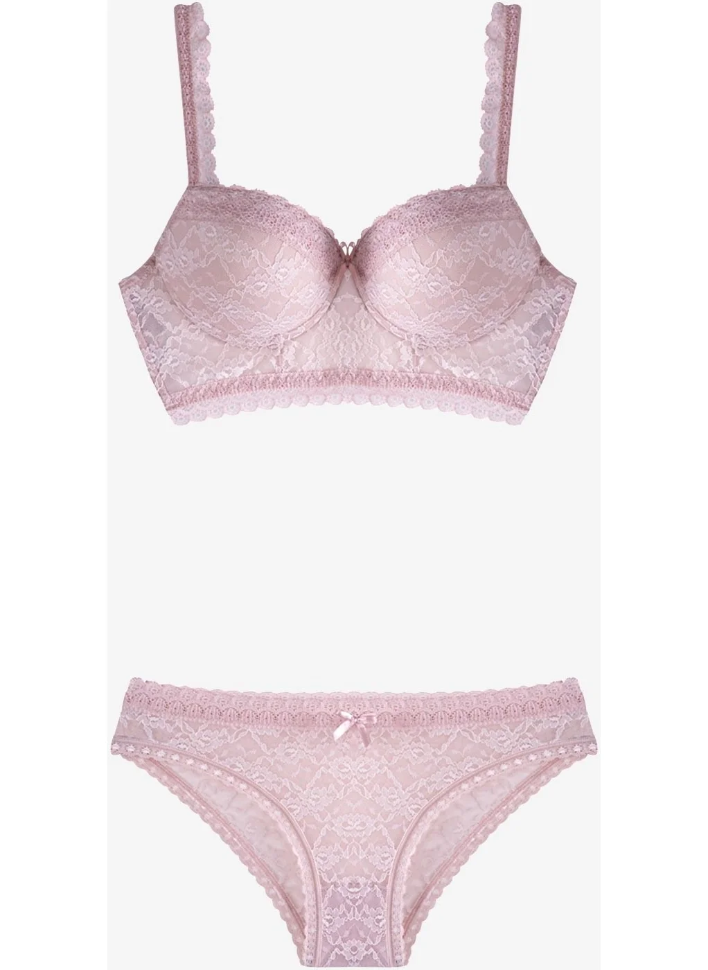 Ayyıldız 364 Powder Push-Up Bustier Set