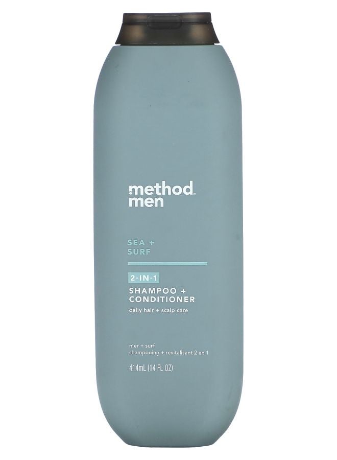 Men 2-In-1 Shampoo + Conditioner Sea + Surf 14 fl fl oz (414 ml)