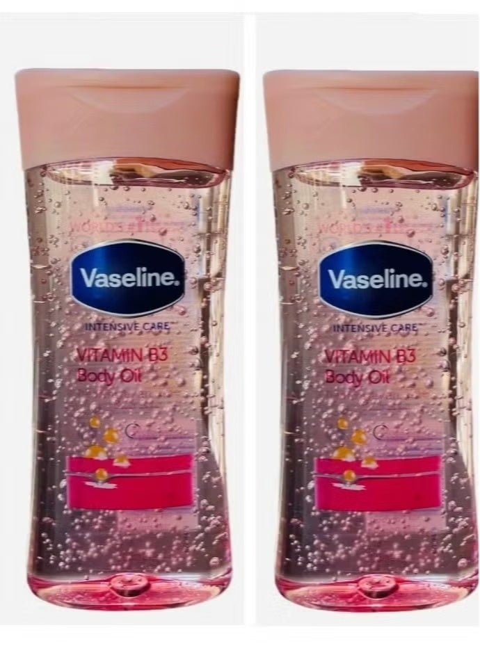 Vaseline Intensive Care Vitamin B3 Body Oil 200 ml (Pack of 2) - Image 1