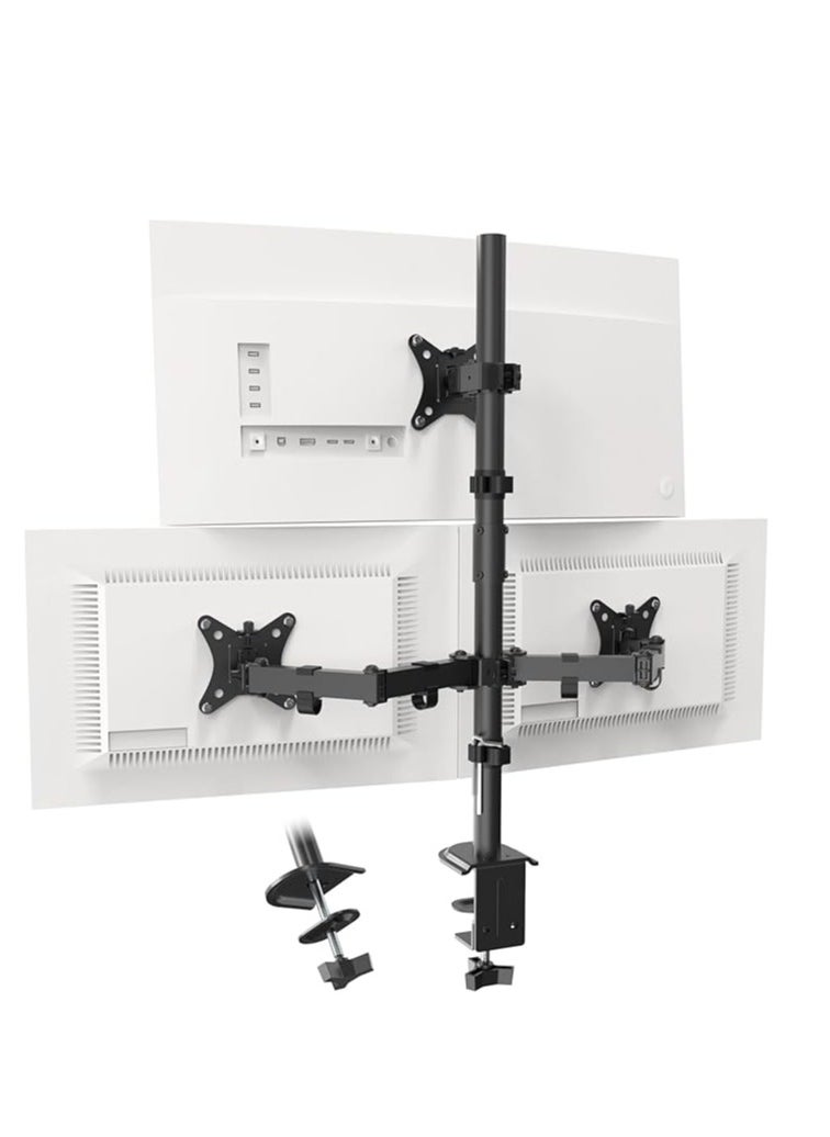 ماركة غير محددة حامل ثلاث شاشات قابل للتعديل 15"-33" مكتبي VESA موديل Z033  - Image 2