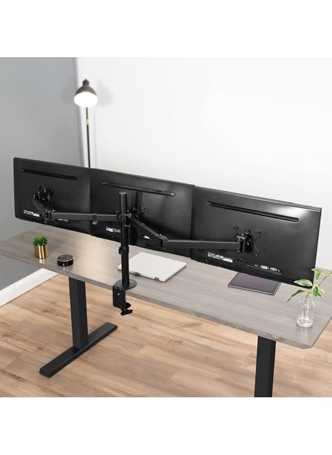 Generic - Triple Screen Adjustable Stand 15"-33" Desk Mount VESA Z033 - Image 1