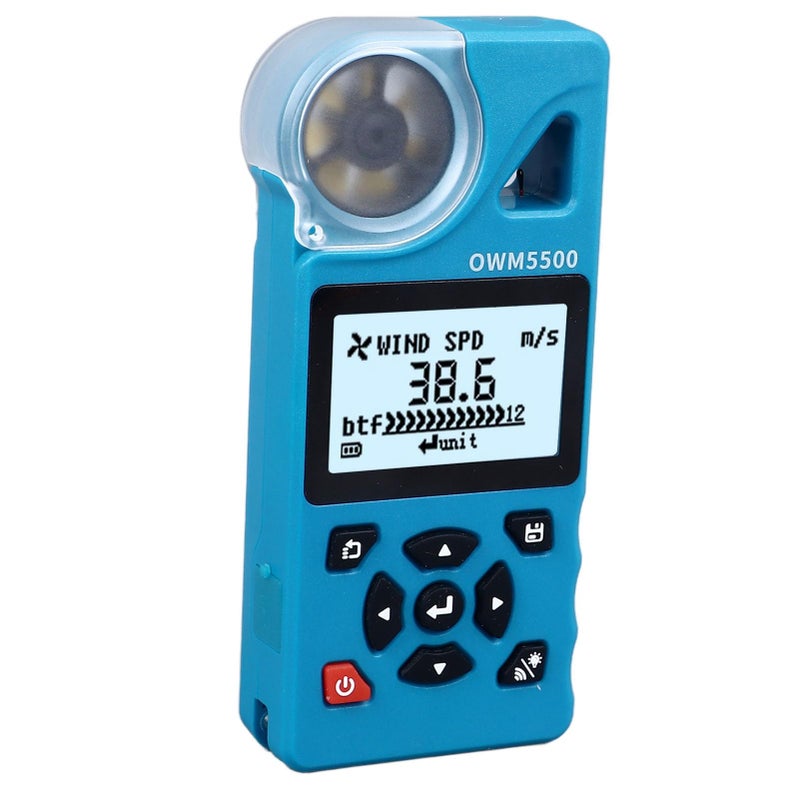 Handheld Wind Speed Meter with 7 Blade Airfoil Design and Graphical Display Mode - Image 3